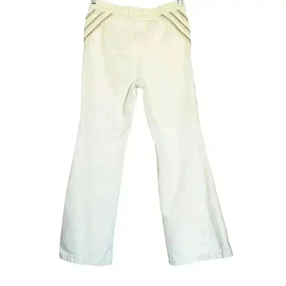 Free People Over the Rainbow Cream Flare Jeans with Embroidery on Hip~Size 29 - Picture 5 of 10